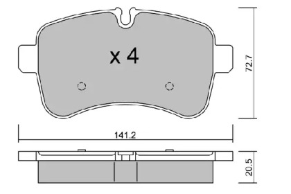 Комплект тормозных колодок (AISIN: BPIV-2001)